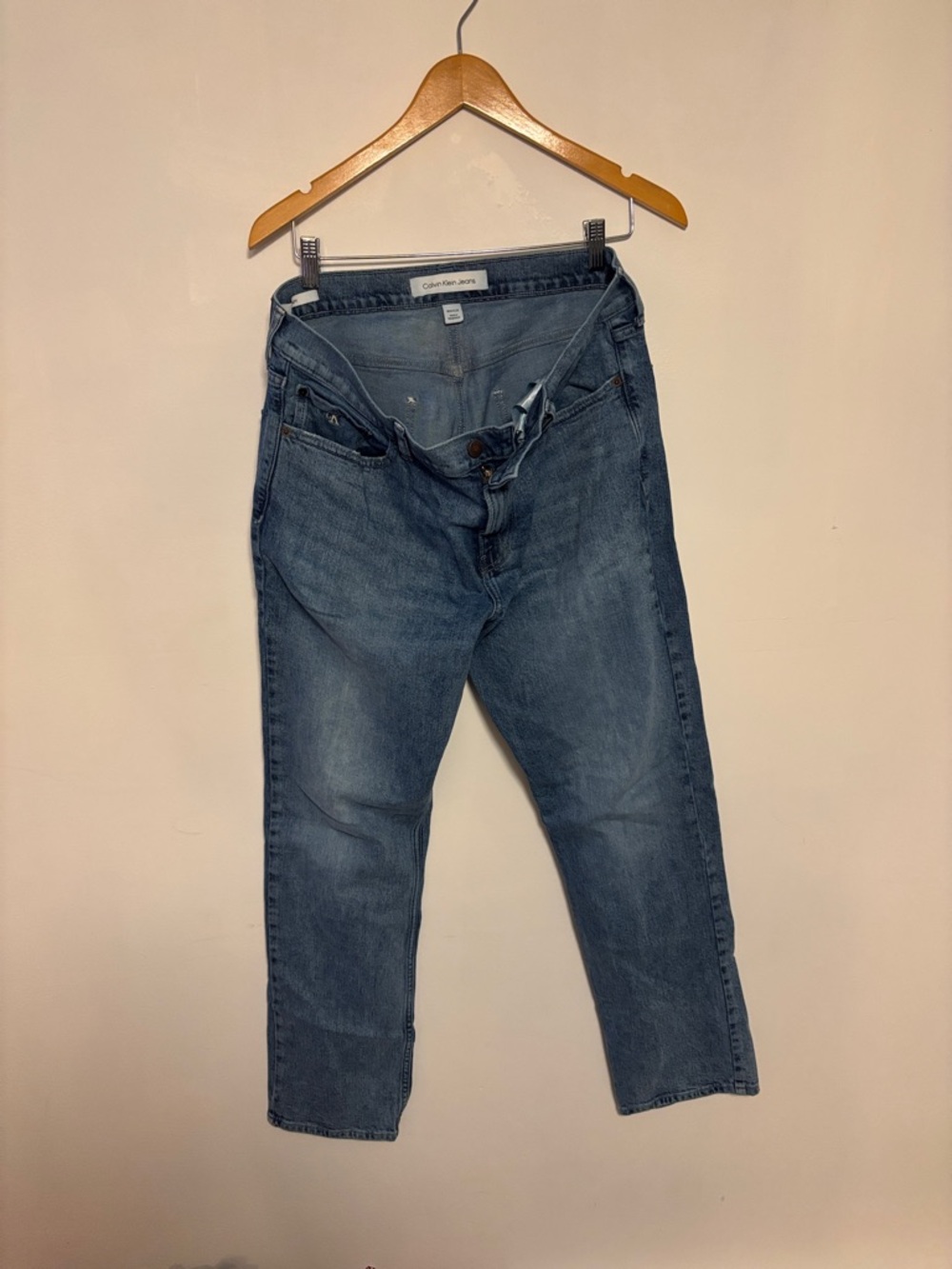 Calvin Klein Jeans Straight Leg Blue Denim Jeans
